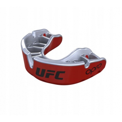 OPRO UFC GOLD- ochraniacz na zęby szczęki -czerwony/srebrne wypełnienie